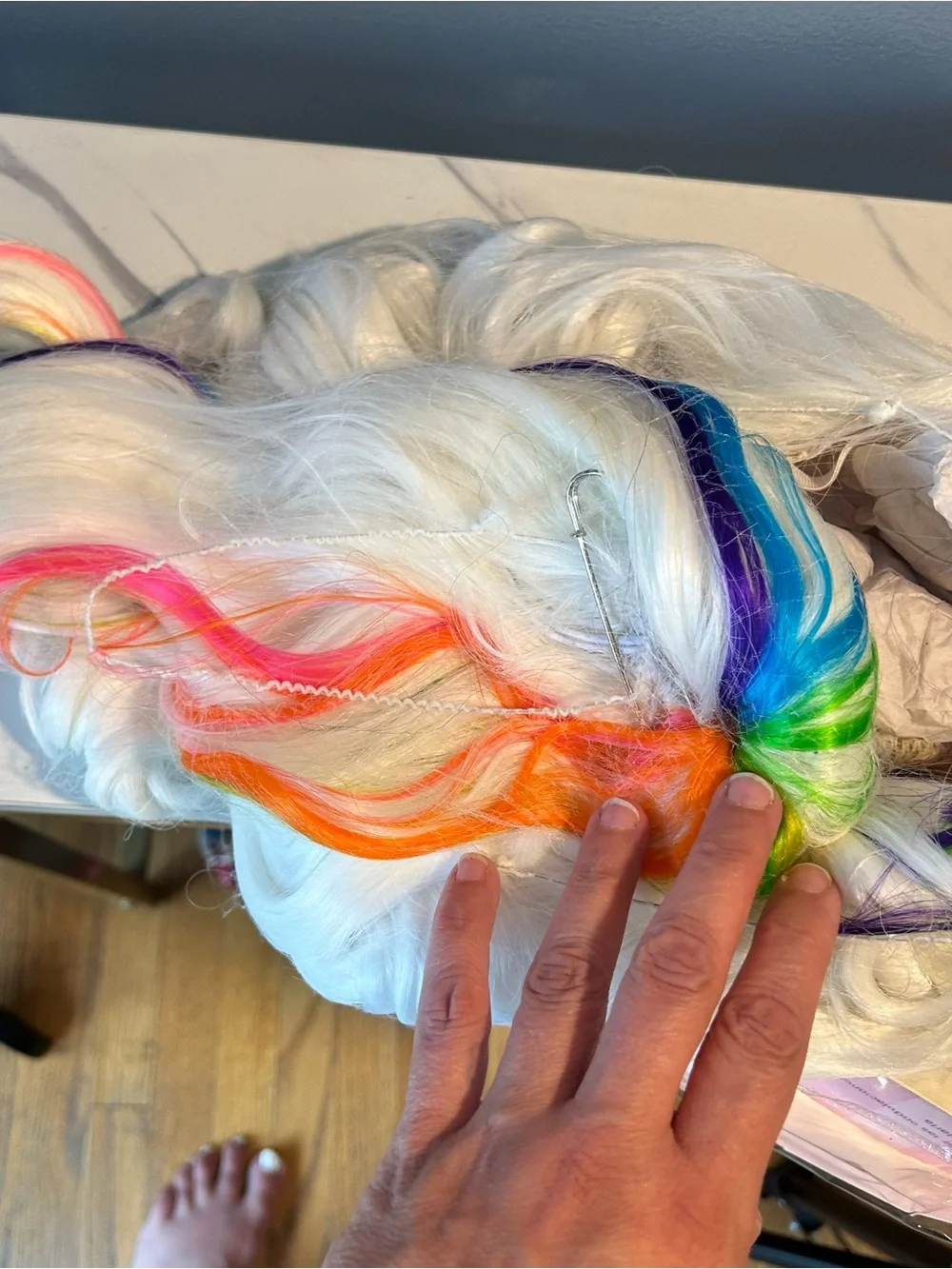 Leg Avenue Unicorn rainbow Wig  & tail